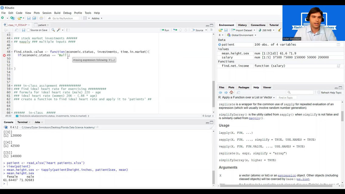 Intro to Data Science: Class 11 (Investing)
